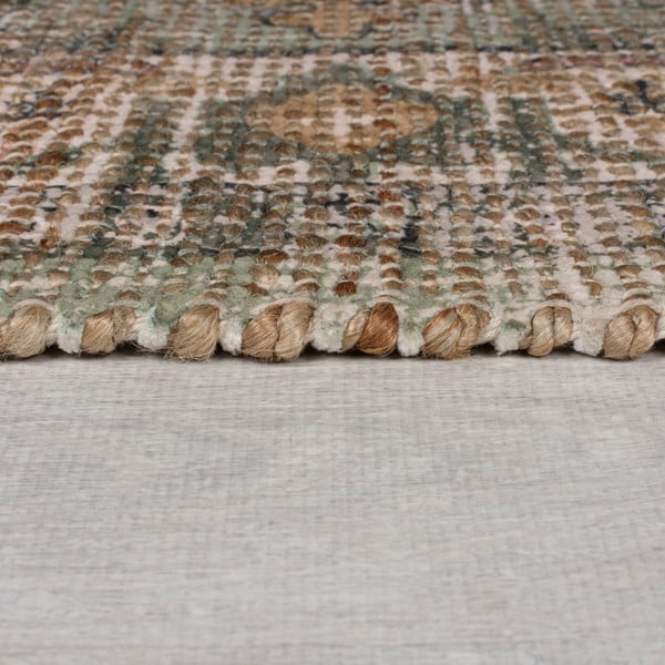 Tappeto color kaki in misto iuta tessuto a mano 120x170 cm Selena Jute Traditional – Flair Rugs-image-4