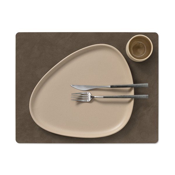 Tovaglietta in eco pelle 35x45 cm Square L Corduroy – LIND DNA-image-2