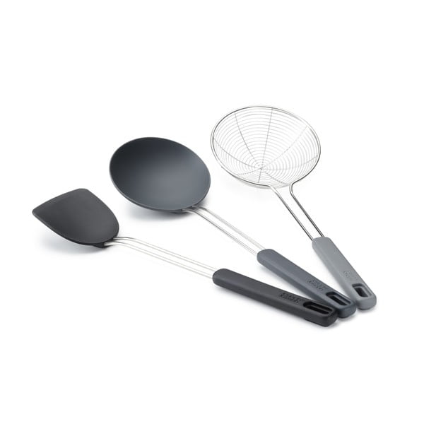 Set di utensili da cucina in acciaio inox 3 pz Fusion Wok Set – Joseph Joseph-image-4