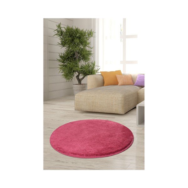 Tappeto rosa Milano, ⌀ 90 cm - Unknown