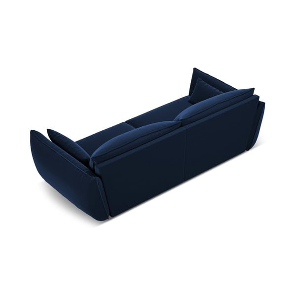 Divano blu scuro con rivestimento in velluto 208 cm Vanda – Mazzini Sofas-image-3