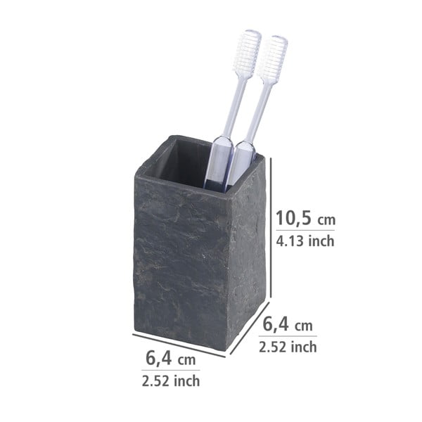 Tazza per spazzolini da denti Slate Rock - Wenko-image-4