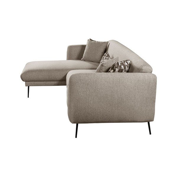 Divano angolare allungabile beige, angolo sinistro Madrid - Pandia Home-image-3