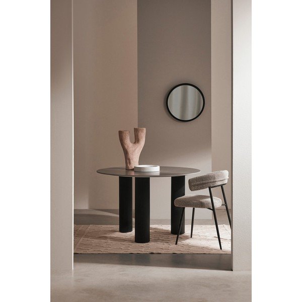 Tavolo da pranzo rotondo con piano effetto marmo ø 120 cm Bamira – Yes Everyday-image-1