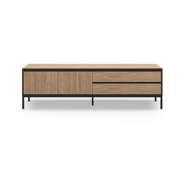 Tavolo TV in rovere di colore naturale 180x55 cm Lorenza - Marckeric