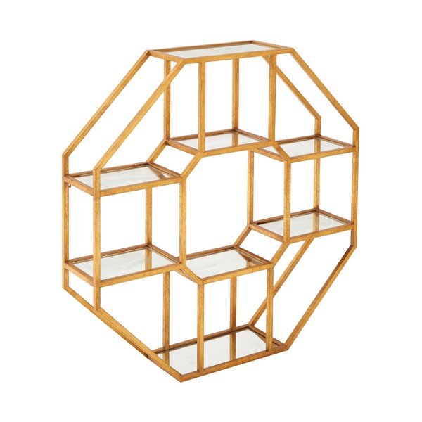 Mensola di colore naturale in metallo con ripiani multipli 92 cm Zariah – Premier Housewares