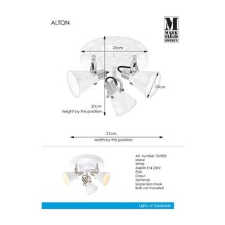 Apparecchio da soffitto bianco Ceiling 3L Alton - Markslöjd