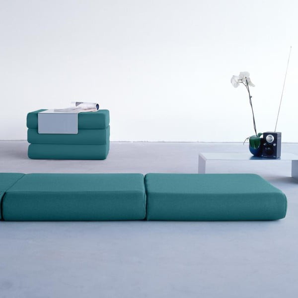 Pouf pieghevole turchese Bingo - Softline-image-1