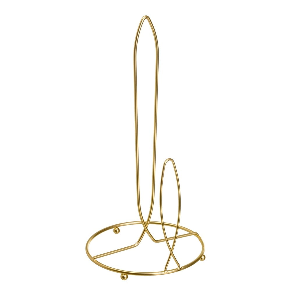 Portarotolo da cucina verticale dorato in metallo ø 16 cm – Casa Selección | Portarotoli da cucina