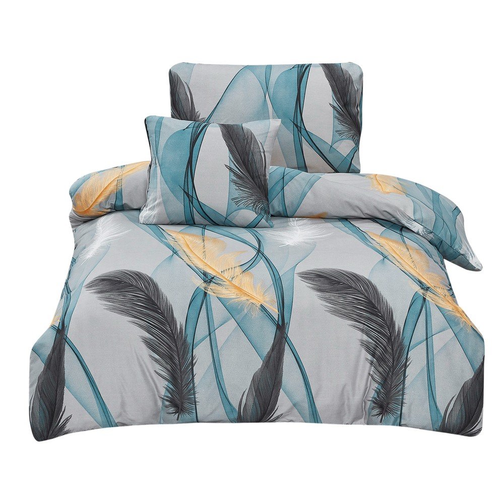 Set copripiumino e federa in microsatinato per letto singolo 3 pezzi 140x200 cm Melissa – My House | Biancheria da letto