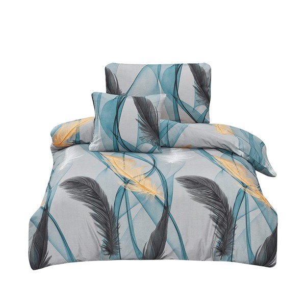 Set copripiumino e federa in microsatinato per letto singolo 3 pezzi 140x200 cm Melissa – My House