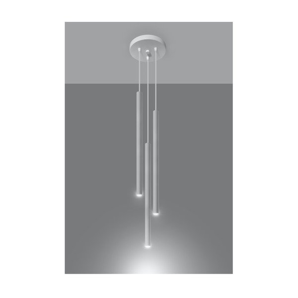 Lampadario bianco in metallo ø 20 cm Fideus – Sollux-image-1