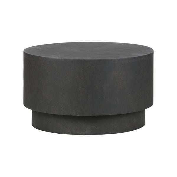 Tavolino in argilla fibrosa marrone scuro, Ø 60 cm Dean - WOOOD