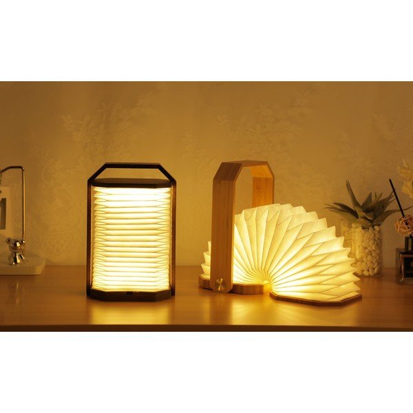 Decorazione luminosa bianca/colore naturale scuro con ricarica USB Origami – Gingko-image-3