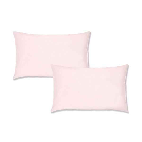 Set di 2 federe in cotone Standard Blush, 50 x 75 cm Cotton Percale - Bianca