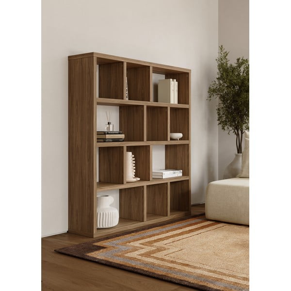 Libreria color legno effetto noce 150x159 cm Berlin - TemaHome-image-1