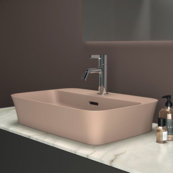 Lavabo in ceramica rosa chiaro 55x38 cm Ipalyss - Ideal Standard-image-1