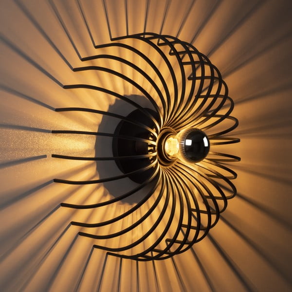 Lampada da parete nera Aspendos, ø 36 cm - Opviq lights-image-3