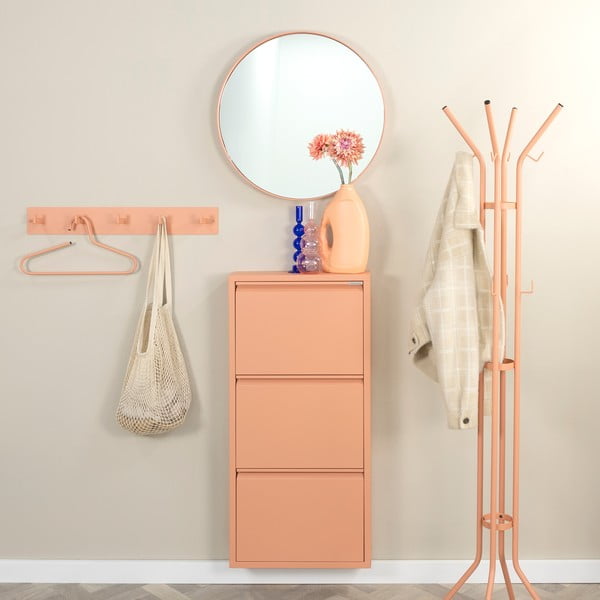 Attaccapanni da parete color salmone in metallo 70 cm Leatherman – Spinder Design-image-3