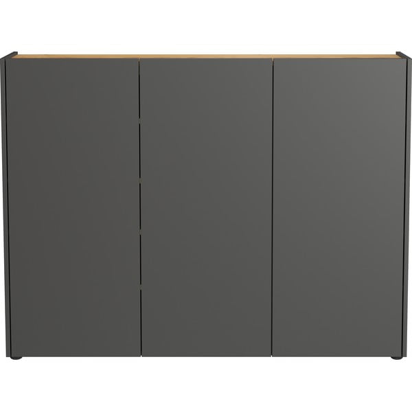 Armadietto color antracite con effetto rovere 138x105x25 cm Libbiano – Germania-image-3