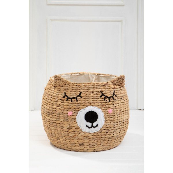 Cesta per giochi da bambino di colore naturale in giacinto d'acqua ø 49x40 cm Lidi Cat Face – Premier Housewares-image-2