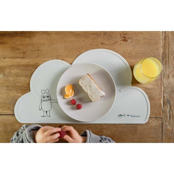 Tovaglietta in silicone grigio mouse, 49 x 27 cm - Kindsgut-image-2