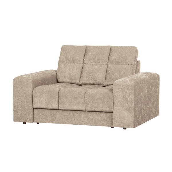 Poltrona beige con rivestimento in ciniglia Second date – WOOOD
