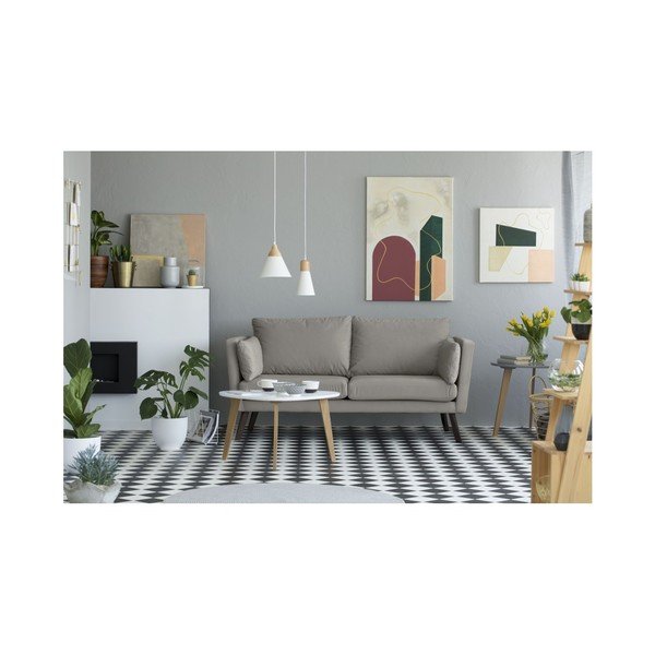 Divano 3 posti grigio chiaro Elena - Mazzini Sofas-image-3