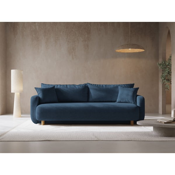 Divano blu scuro allungabile con contenitore 231 cm Elen – Micadoni -image-1