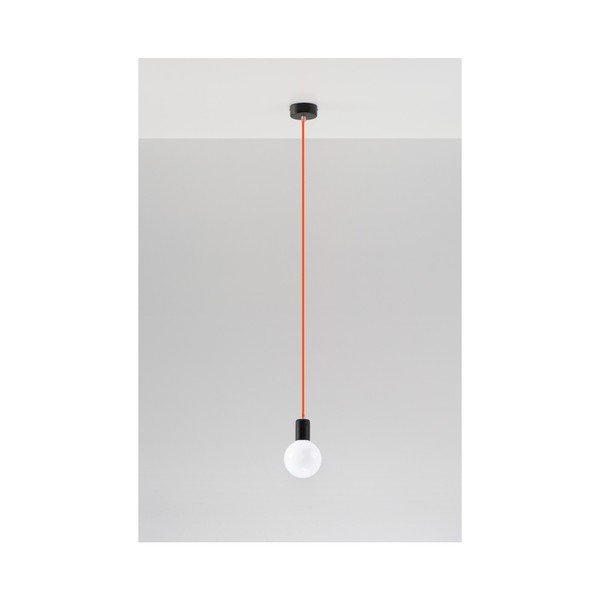 Lampada a sospensione arancione Bombilla - Sollux-image-1