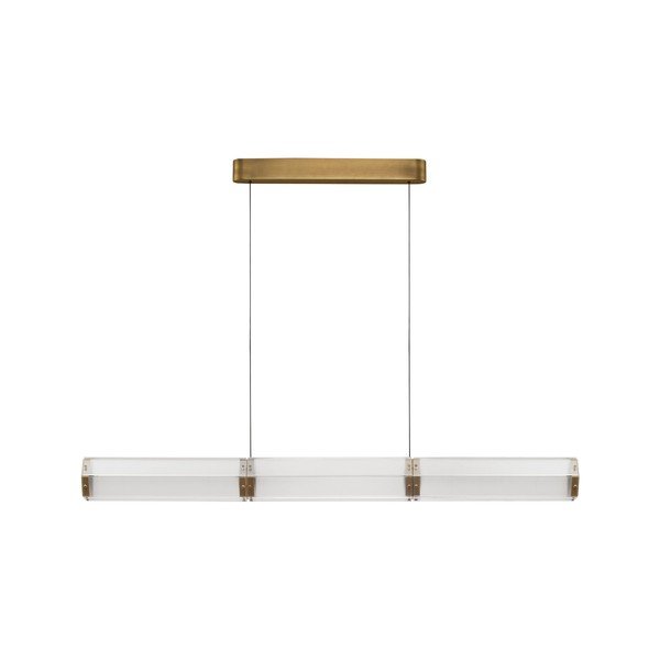 Lampadario LED color ottone in acciaio con paralume in vetro con intensità regolabile Essenzo – Nova Luce