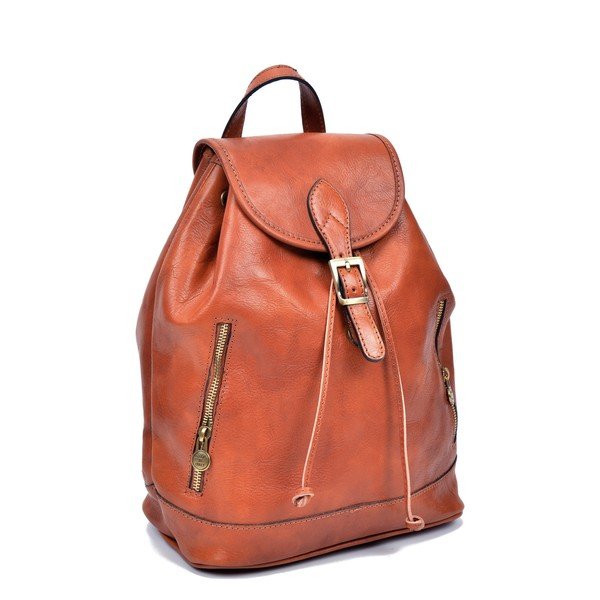 Zaino in pelle marrone cognac Cindy - Sofia Cardoni-image-2