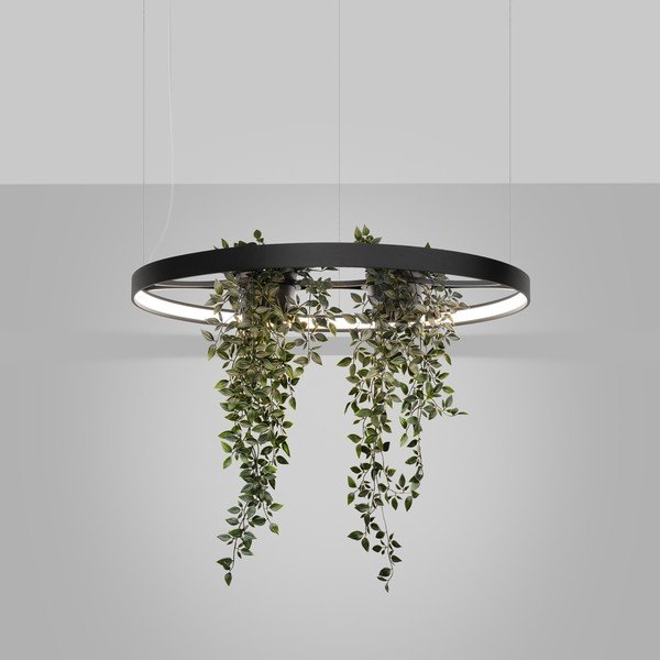 Lampadario LED nero in alluminio ø 78 cm RIO – Thoro-image-1