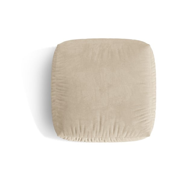 Poggiapiedi componibile beige con rivestimento in velluto Martina – Micadoni -image-2