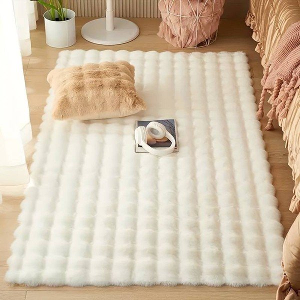 Tappeto avorio lavabile 100x250 cm Bubble Emarald – Mila Home-image-1