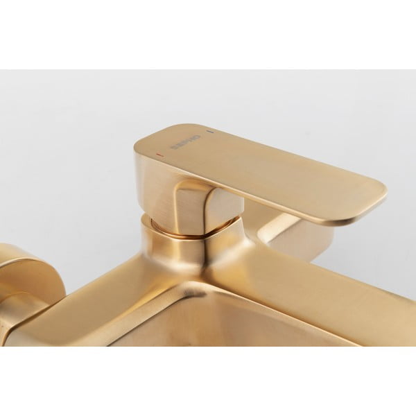 Rubinetto per vasca da bagno dorato da parete (con due uscite) Spy – Sapho-image-1