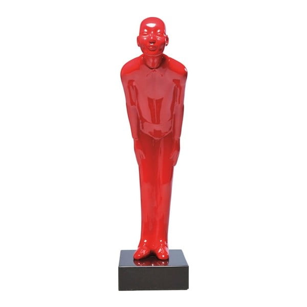 Statuetta decorativa rossa con base in marmo Benvenuto, 20 x 13 cm - Kare Design