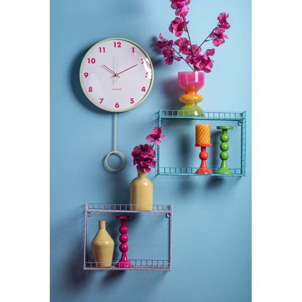 Mensola turchese in acciaio con ripiani multipli 40 cm Reja – PT LIVING-image-1