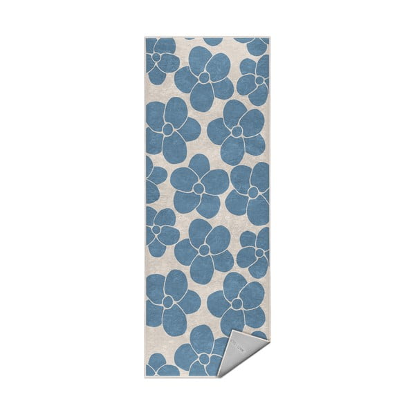 Passatoia blu lavabile 60x230 cm Blue Meadow – Mila Home