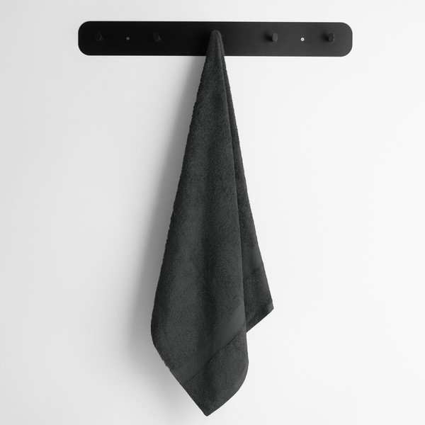Asciugamano da bagno grigio scuro Charcoal, 70 x 140 cm Bamby - DecoKing-image-2