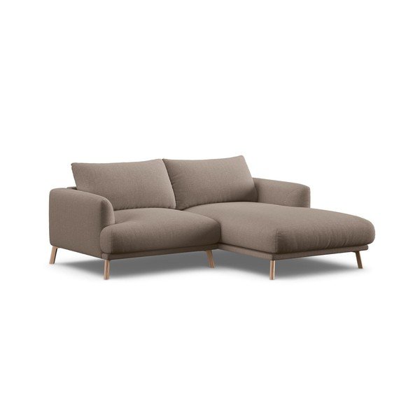 Divano angolare grigio tortora (con penisola a destra/con chaise lounge) Naomi – Micadoni 