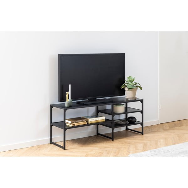 Tavolo TV nero in frassino 120x46 cm Seaford - Actona-image-1