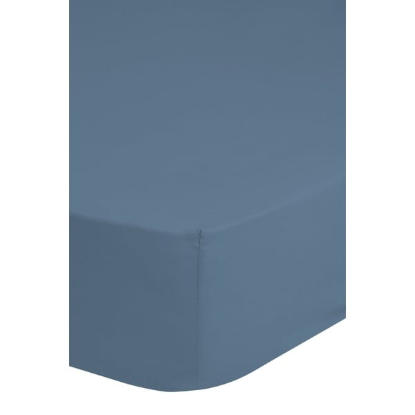 Lenzuolo blu in cotone sateen elasticizzato, 180 x 200 cm - HIP