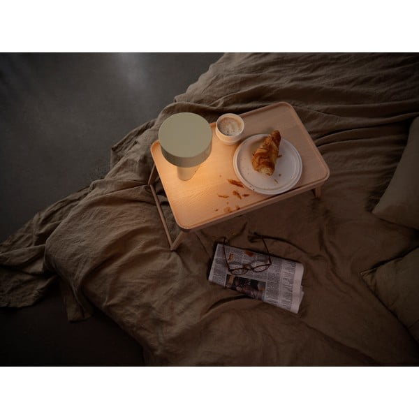 Lampada da tavolo LED verde chiaro in plastica (altezza totale 18 cm) Oblong – Zone-image-1