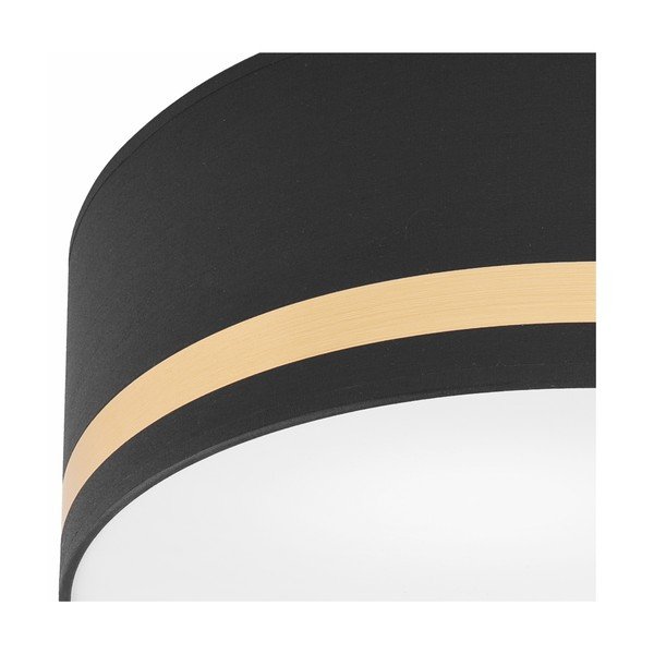 Lampada da soffitto nera con paralume in tessuto ø 35 cm Gloria - LAMKUR-image-3