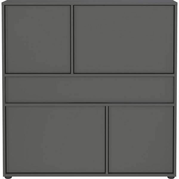 Armadietto color antracite 105x108x25 cm Ameca 2.0 – Germania-image-3