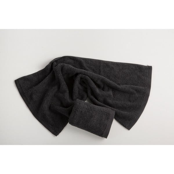 Asciugamano in cotone grigio scuro, 30 x 50 cm Lisa Coral - El Delfin