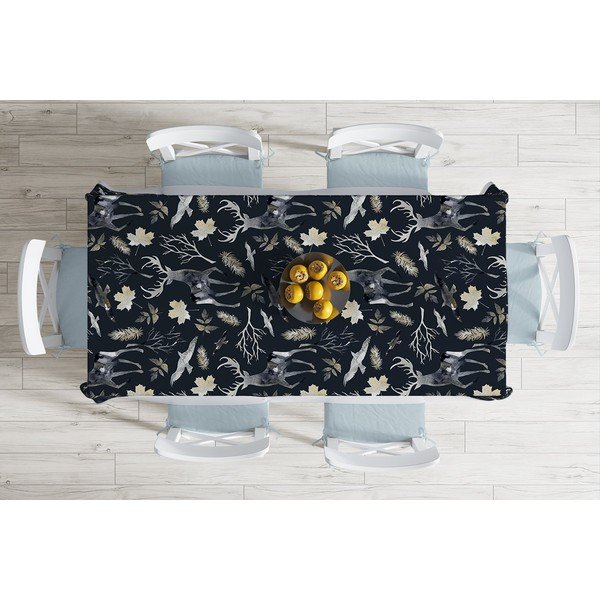 Tovaglia natalizia in misto cotone Dark Forest, 140 x 180 cm Christmas - Minimalist Cushion Covers-image-1
