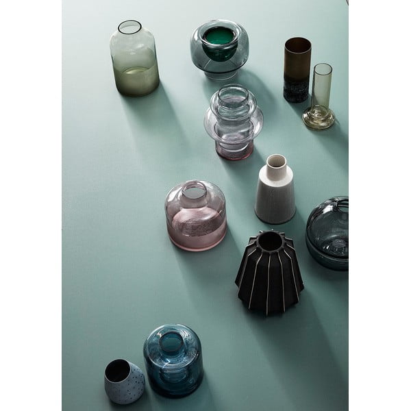 Vaso in vetro verde fatto a mano Lunar - Hübsch-image-3