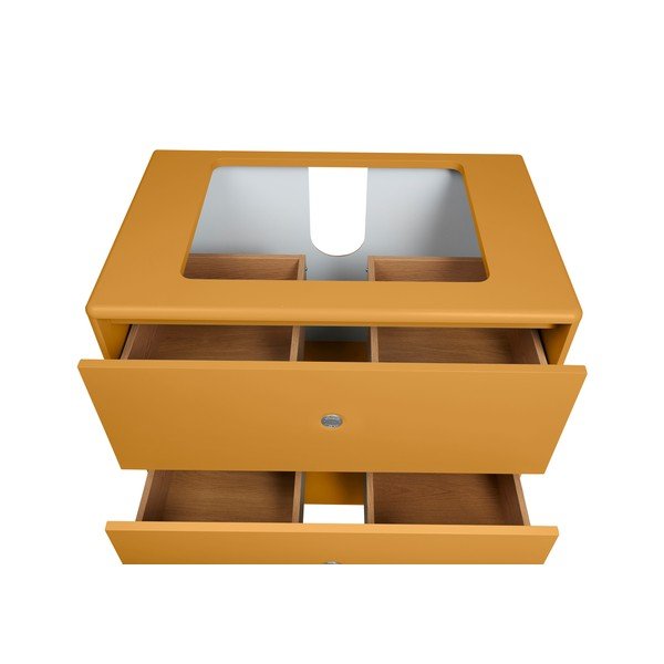 Mobile giallo con lavabo senza miscelatore 80x62 cm Color Bath - Tom Tailor-image-2